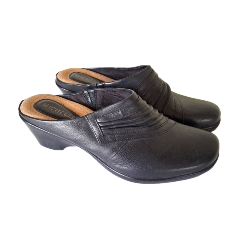 Leather Mule Michelle D Steffen Slip‎ on Heel 7
